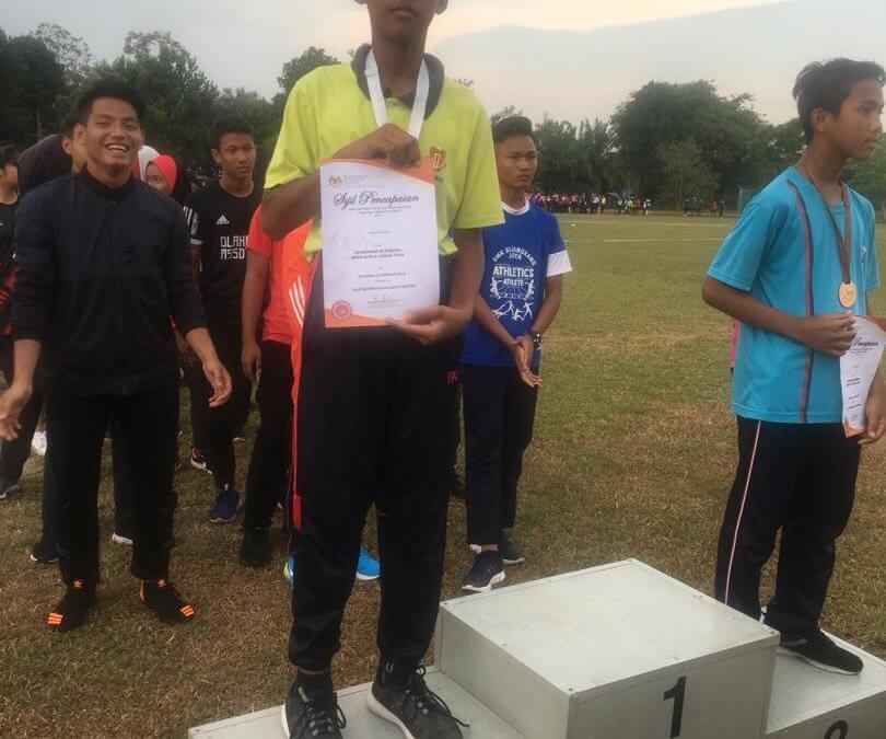 Arif Adham Naib Johan Lompat Jauh U12 MSSD Kuala Langat